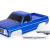 Traxxas Body, Chevrolet K10 Truck (1979), complete, blue (painted, decals applied) (includes grille, side mirrors, door handles, windshield wipers, front & rear bumpers, clipless mounting) (requires #9288 inner fenders) – TRX9212-BLUE