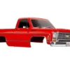 Traxxas Body, Chevrolet K10 Truck (1979), complete, red (painted, decals applied) (includes grille, side mirrors, door handles, windshield wipers, & clipless mounting) (requires TRX9288 inner fenders)