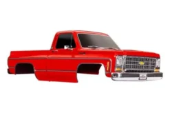 Traxxas Body, Chevrolet K10 Truck (1979), complete, red (painted, decals applied) (includes grille, side mirrors, door handles, windshield wipers, & clipless mounting) (requires TRX9288 inner fenders)