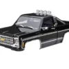 Traxxas Body, Chevrolet K10 Truck (1979), complete, black (includes grille, side mirrors, door handles, roll bar, windshield wipers, & clipless mounting) (requires #9835 front & rear bumpers) – TRX9811-BLK