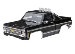 Traxxas Body, Chevrolet K10 Truck (1979), complete, black (includes grille, side mirrors, door handles, roll bar, windshield wipers, & clipless mounting) (requires #9835 front & rear bumpers) – TRX9811-BLK