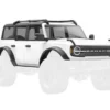 Traxxas Body, Ford Bronco (2021), complete, white (includes grille, side mirrors, door handles, fender flares, windshield wipers, spare tire mount, & clipless mounting) – TRX9711-WHT