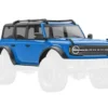 Traxxas Body, Ford Bronco (2021), complete, blue (includes grille, side mirrors, door handles, fender flares, windshield wipers, spare tire mount, & clipless mounting) – TRX9711-BLUE
