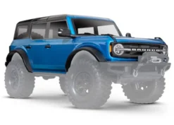 Traxxas Body, Ford Bronco (2021), complete, Velocity Blue (painted) (includes grille, side mirrors, door handles, fender flares, windshield wipers, spare tire mount & clipless mounting) (requires TRX8080X inner fenders) – TRX9211A