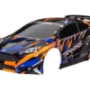 Traxxas Body, Ford Fiesta ST Rally VXL, orange (painted, decals applied) (assembled with rear wing, body support, & body mount latches for clipless mounting) – TRX7427-ORNG