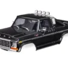 Traxxas Body, Ford F-150 Truck (1979), complete, black (includes grille, side mirrors, door handles, roll bar, windshield wipers, side trim, & clipless mounting) (requires #9834 front & rear bumpers) – TRX9812-BLK