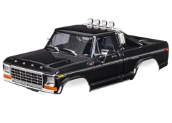 Traxxas Body, Ford F-150 Truck (1979), complete, black (includes grille, side mirrors, door handles, roll bar, windshield wipers, side trim, & clipless mounting) (requires #9834 front & rear bumpers) – TRX9812-BLK