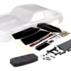 Traxxas Body, Ford Mustang, Fox Body (clear, requires painting)/ window masks/ decal sheet (includes side mirrors, wing, wing retainer, rear body mount posts, foam body bumper, & mounting hardware) – TRX9421