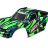 Traxxas Body, Hoss 4X4 VXL, green/ window, grille, lights decal sheet – TRX9011G