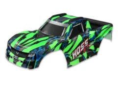 Traxxas Body, Hoss 4X4 VXL, green/ window, grille, lights decal sheet – TRX9011G