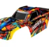 Traxxas Body Hoss 4X4 VXL Solar Flare (painted, decals applied) (assembled with front & rear body mounts and rear body support for clipless mounting) – TRX9011R