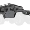 Traxxas Body, Land Rover Defender, complete, silver (includes grille, side mirrors, door handles, fender flares, windshield wipers, spare tire mount, & clipless mounting) – TRX9712-SLVR