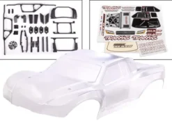 Traxxas Body, Maxx Slash (clear, requires painting)/ window masks/ decal sheet (includes body support, body plastics, latches, & hardware for clipless mounting) (heavy duty) – TRX10211R