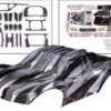 Traxxas Body, Maxx Slash, ProGraphix (graphics are printed, requires paint & final color application)/ decal sheet (includes body support, body plastics, latches, & hardware for clipless mounting) – TRX10211X