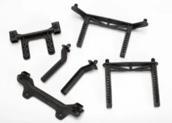 Traxxas Body mounts, front & rear/ body mount posts, front & rear (adjustable)/ 2.5x18mm screw pins (4) – TRX3619