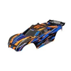 Traxxas Body, Rustler 4×4 VXL, Orange (painted Decals Applied)(Assembled With Front & Rear Body mounts And rear body support for clipless mounting) – TRX6785- ORNG