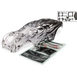 Traxxas Body, Rustler 4X4, ProGraphix (graphics are printed, requires paint & final color application)/ decal sheet – TRX9077X