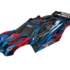 Traxxas Body, Rustler 4X4 VXL, blue/ window, grille, lights decal sheet (assembled with front & rear body mounts and rear body support for clipless mounting) – TRX6717A