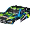 Traxxas Body, Slash 4X4 (also fits Slash VXL & Slash 2WD), green and blue (painted, decals applied) (assembled with front & rear latches for clipless mounting) – TRX6844-GRN