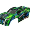 Traxxas Body, Sledge, green (painted, decals applied) (assembled with front & rear body mounts and rear body support for clipless mounting) – TRX9511-GRN
