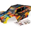 Traxxas Body X-Maxx 8S Solar Flare (painted, decals applied) (assembled with front & rear body mounts, roof skid plate, rear body support, and tailgate protector) – TRX7811X