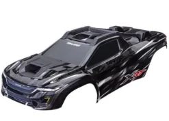 Traxxas Body, XRT, black (painted, decals applied) (assembled with front & rear body supports for clipless mounting, roof & hood skid pads) – TRX7840