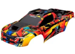 Traxxas Body, XRT, Solar Flare (painted, decals applied) (assembled with front & rear body supports for clipless mounting, roof & hood skid pads) – TRX7898