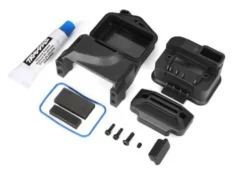 Traxxas Box, receiver (sealed) (servo mount)/ foam (2)/ access plug/ 3x10mm BCS/ 2.5x8mm CS (2)/ GS 3x4mm/ silicone grease – TRX6424X