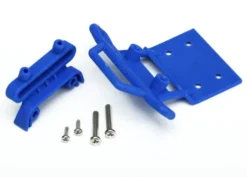 Traxxas Bumper, front / bumper mount, front / 4x23mm RM (2)/ 3x10mm RST (2) (blue) – TRX3621X