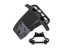 Traxxas Bumper, front/ bumper support (fits 4WD Rustler) (for LED light kit installation) – TRX6736X