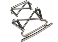 Traxxas Bumper front/ bumper support (satin black chrome-plated) – TRX8535X