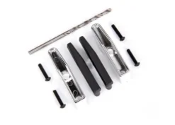Traxxas Bumper pads/ bumper guards (chrome)/ 2.5×10 BCS (4)/ 2.7mm drill bit (fits TRX9126 or TRX9127 front bumpers) – TRX9125