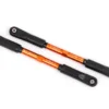 Traxxas Camber links, rear, Sledge (TUBES orange-anodized, 7075-T6 aluminum, stronger than titanium) (144mm) (2)/ rod ends, assembled with steel hollow balls (4)/ aluminum wrench, 8mm (1) – TRX9548T