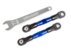 Traxxas Camber links, rear (TUBES blue-anodized, 7075-T6 aluminum, stronger than titanium) (2) (assembled with rod ends and hollow balls)/ aluminum wrench (1) (fits Drag Slash) – TRX2443X