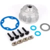 Traxxas Carrier, differential (aluminum)/ o-ring gaskets (2)/ ring gear gasket/ spacers (4)/ 12.2x18x0.5 MW/ 3x15mm flat-head machine screws (with threadlock) (4) – TRX10281