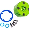 Traxxas Carrier, differential (aluminum, green-anodized)/ differential bushing/ ring gear gasket/ 3x10mm CCS (4) – TRX9581G