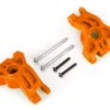 Traxxas Carriers, stub axle, rear, extreme heavy duty, orange (left & right)/ 3x41mm hinge pins (2)/ 3x20mm BCS (2) (for use with TRX9080 upgrade kit) – TRX9050T