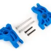 Traxxas Carriers, stub axle, rear, extreme heavy duty, blue (left & right)/ 3x41mm hinge pins (2)/ 3x20mm BCS (2) (for use with TRX9080 upgrade kit) – TRX9050X