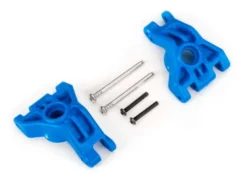 Traxxas Carriers, stub axle, rear, extreme heavy duty, blue (left & right)/ 3x41mm hinge pins (2)/ 3x20mm BCS (2) (for use with TRX9080 upgrade kit) – TRX9050X