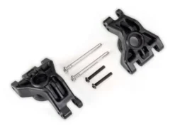 Traxxas Carriers, stub axle, rear, extreme heavy duty, black (left & right)/ 3x41mm hinge pins (2)/ 3x20mm BCS (2) (for use with TRX9080 upgrade kit) – TRX9050