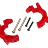 Traxxas Caster blocks (c-hubs), extreme heavy duty, red (left & right)/ 3x32mm hinge pins (2)/ 3x20mm BCS (2) (for use with #9080 upgrade kit) – TRX9032R