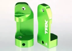 Traxxas Caster blocks, 30-degree, green-anodized 6061-T6 aluminum (left & right)/ suspension screw pin (2) – TRX3632G