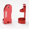 Traxxas Caster blocks, 30-degree, red-anodized 6061-T6 aluminum (left & right)/ suspension screw pin (2) – TRX3632X