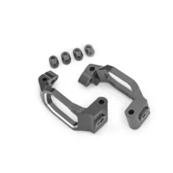 Traxxas Caster blocks, 6061-T6 aluminum gray-anodized left & right 4x22mm pin (4) 3x10mm BCS with threadlock (4) retainers 4 – TRX10232-GRAY