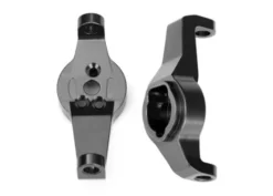 Traxxas Caster blocks, 6061-T6 aluminum (charcoal gray-anodized), left and right – TRX8232A