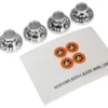 Traxxas Center caps, wheel (chrome) (4)/ decal sheet (requires TRX8255A extended stub axle) – TRX8164