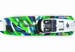 Traxxas DCB M41 Widebody Brusless Boat RTR TSM 2.4Ghz Groen/Blauw 2022 – zonder batterij en lader