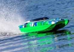 Traxxas DCB M41 Widebody Brusless Boat RTR TSM 2.4Ghz Groen/Blauw 2022 – zonder batterij en lader