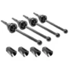 Traxxas Driveshafts, steel constant-velocity (assembled), front or rear (4)/ drive cups (4)/ screw pins (4) – TRX10750X