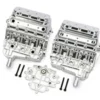 TRAXXAS Engine block satin chrome/ 3x25mm CS (4) – TRX10981-SATIN